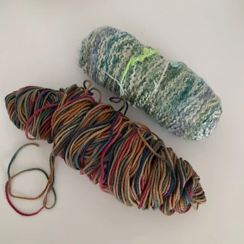 Multicolor Yarn Bundle Lot of 2 Skeins Craft Crochet Knit DIY Supplies